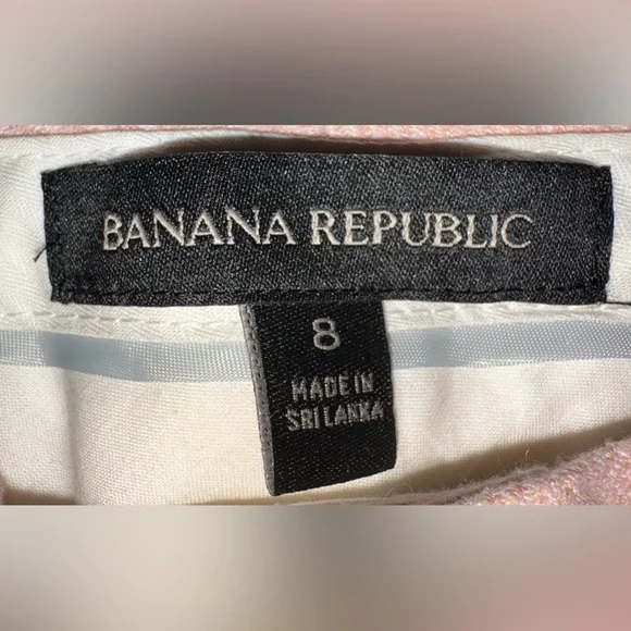 Banana Republic Ryan Herringbone Pants (Pink, Size 8, Excellent Condition) - Picture 6 of 8